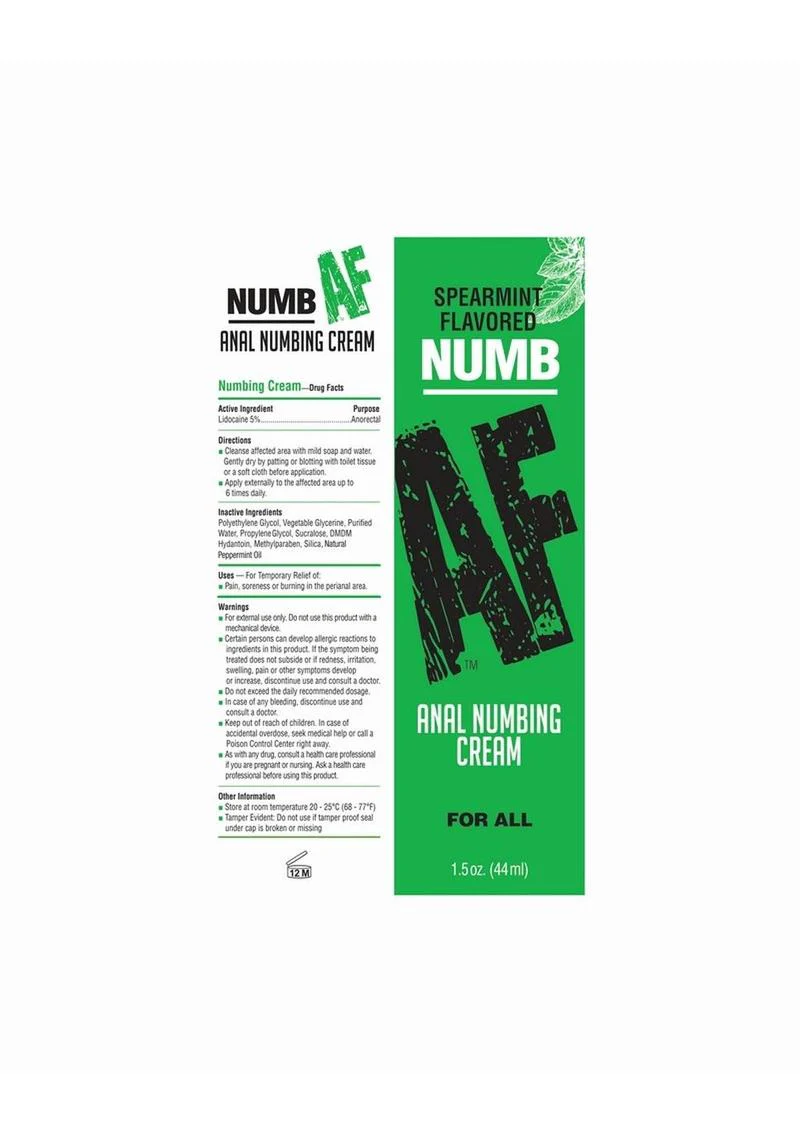 Numb AF Anal Numbing Flavored Cream Spearmint - Image 3