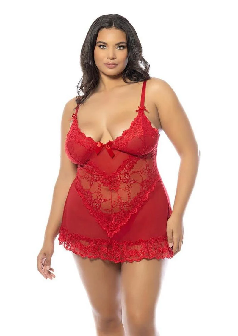 Oh LA LA Cheri Valentine Babydoll Plus - Image 2