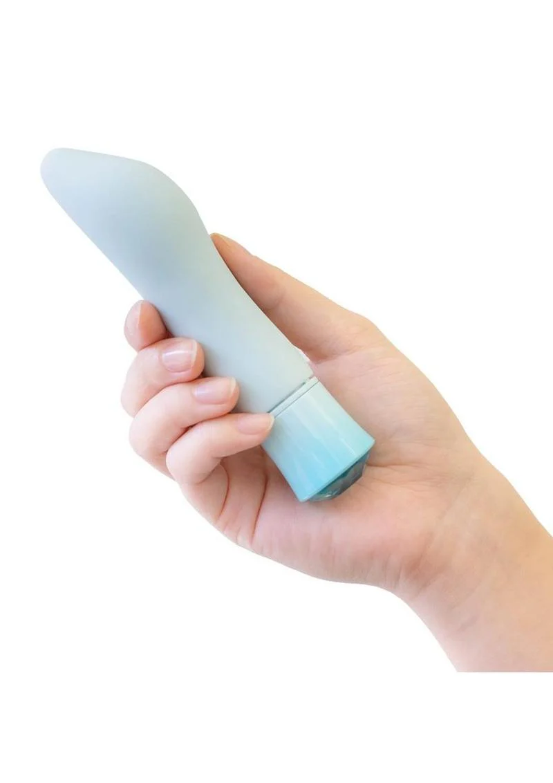 Oh My Gem Ardor Rechargeable Silicone Vibrator - Aquamarine - Image 4