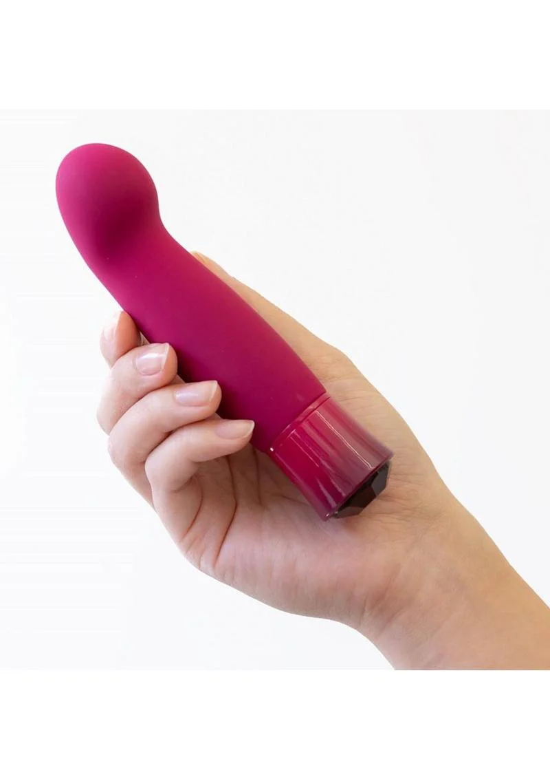 Oh My Gem Classy Rechargeable Silicone Vibrator - Garnet - Image 4