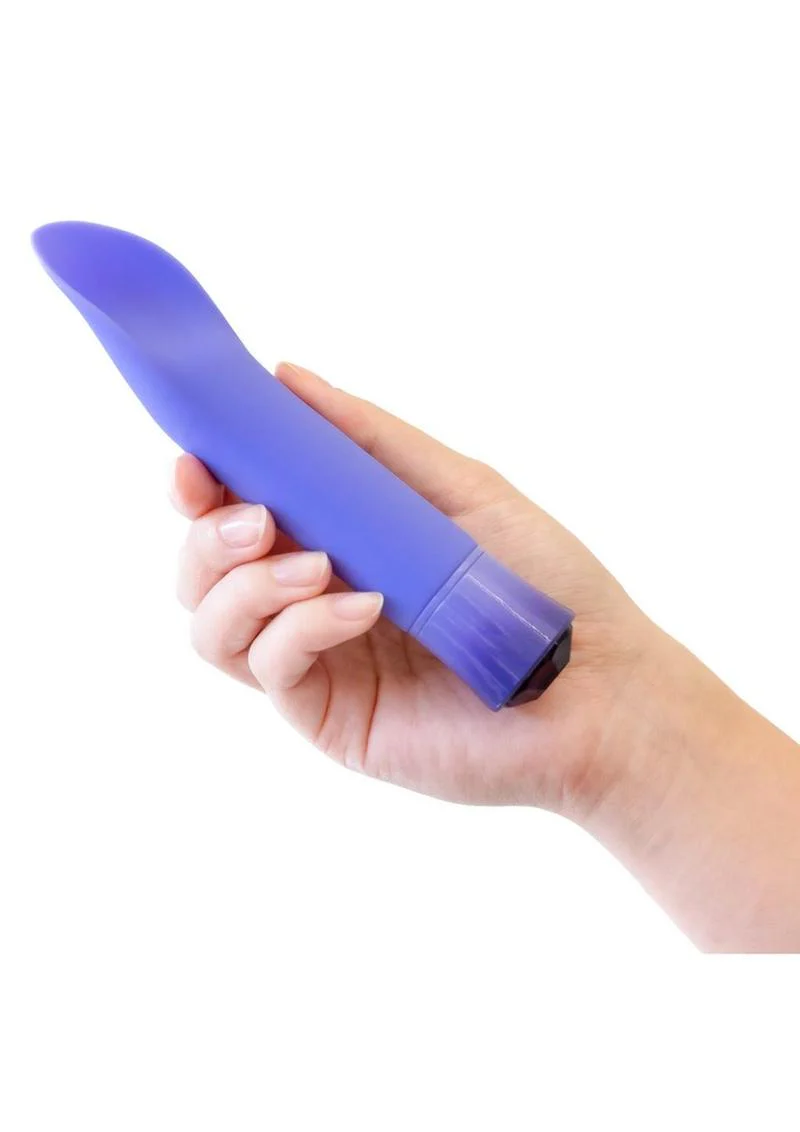 Oh My Gem Enrapture Rechargeable Silicone G-Spot Vibrator - Tanzanite - Image 4