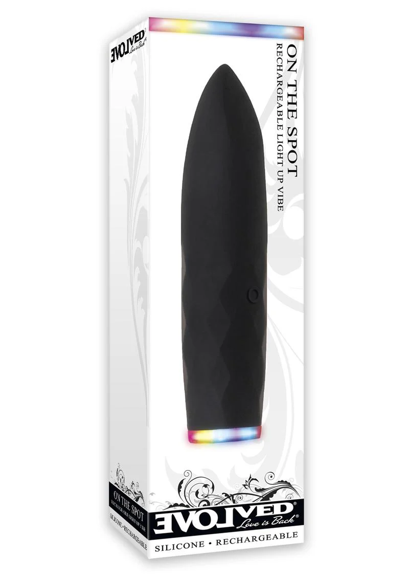 On The Spot Rechargeable Silicone Light Up Bullet Vibrator - Image 2