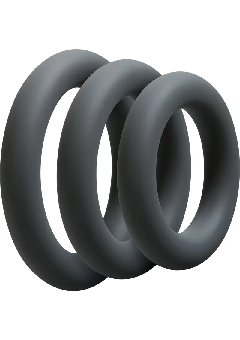 Optimale 3 C-Ring Set Silicone Cock Ring Thick - Image 2