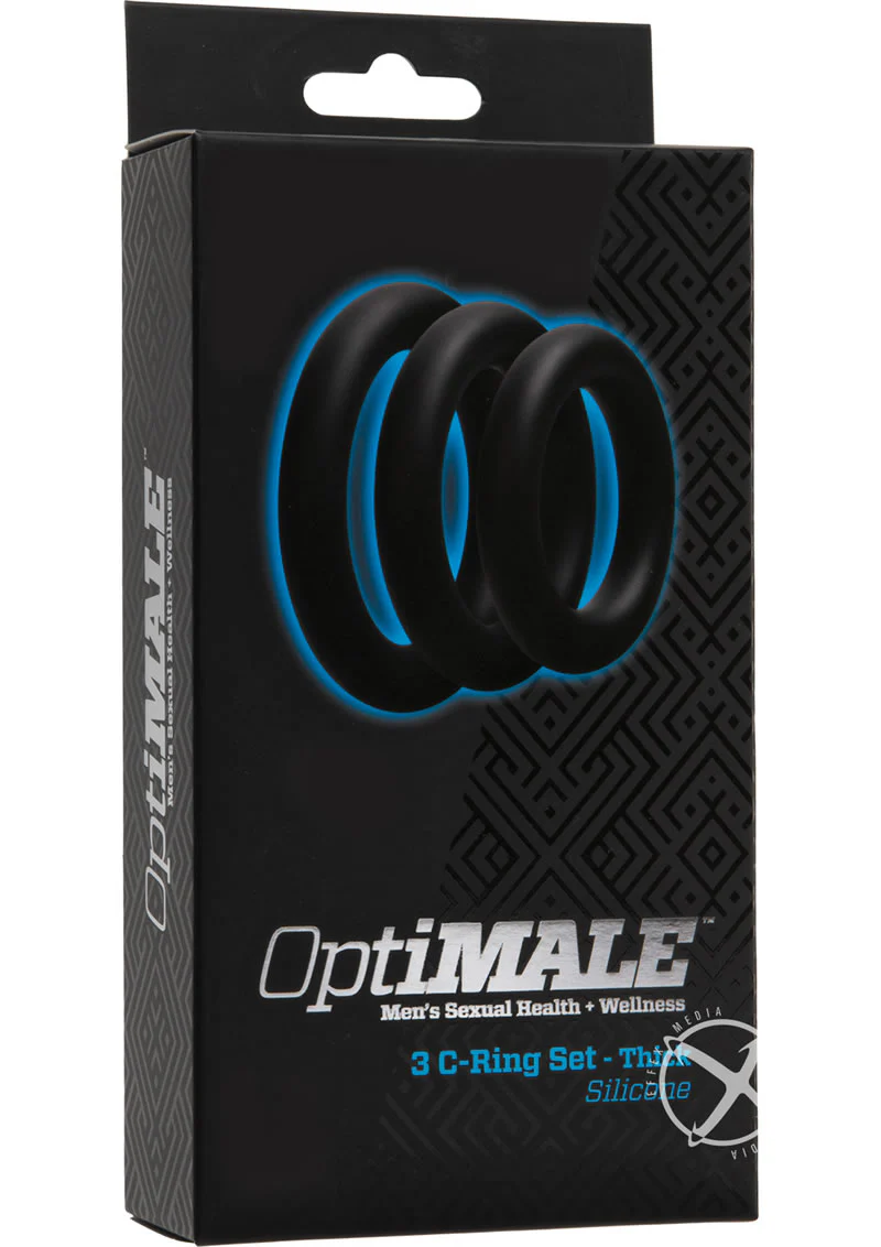 Optimale 3 C-Ring Set Silicone Cock Ring Thick - Image 3