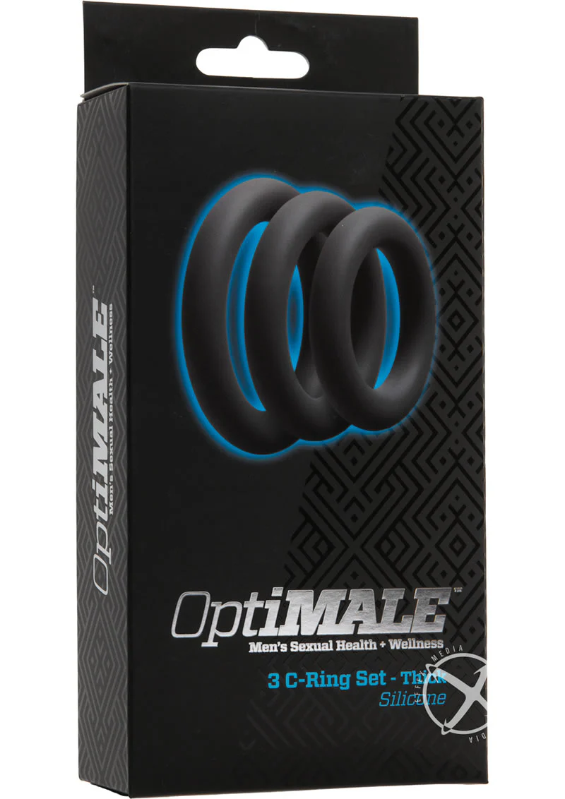 Optimale 3 C-Ring Set Silicone Cock Ring Thick - Image 4