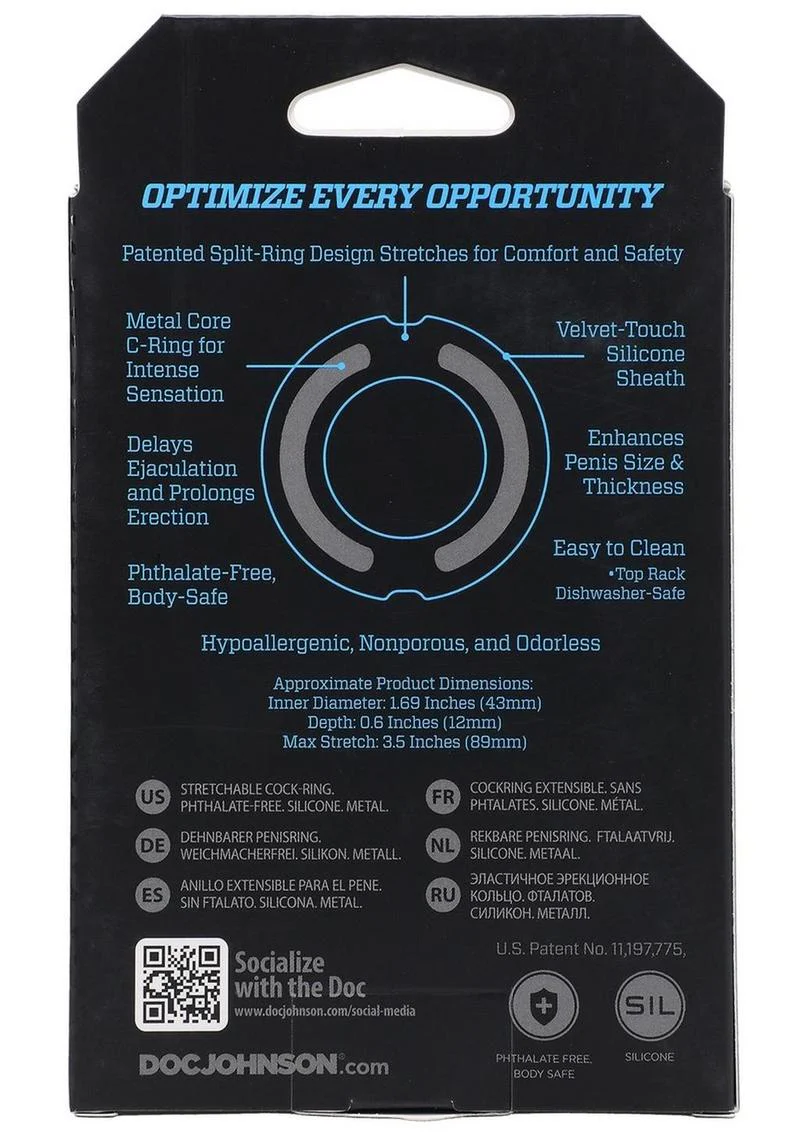 Optimale Flexisteel Soft Silicone with Inner Metal Core Cock Ring - Image 13