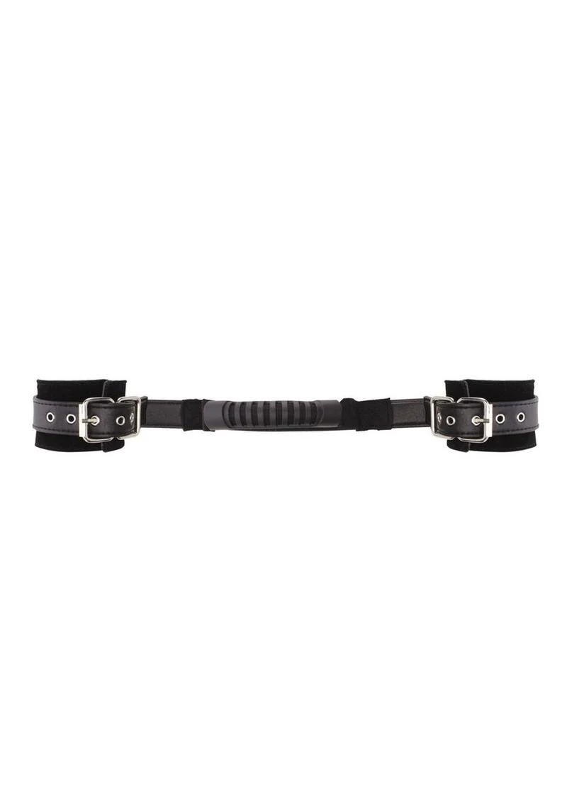 Ouch! Bonded Leather Hand Cuffs with Handle - Image 3
