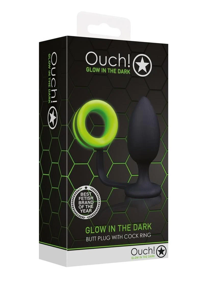 Ouch! Butt Plug with Cock Ring Silicone - Image 2