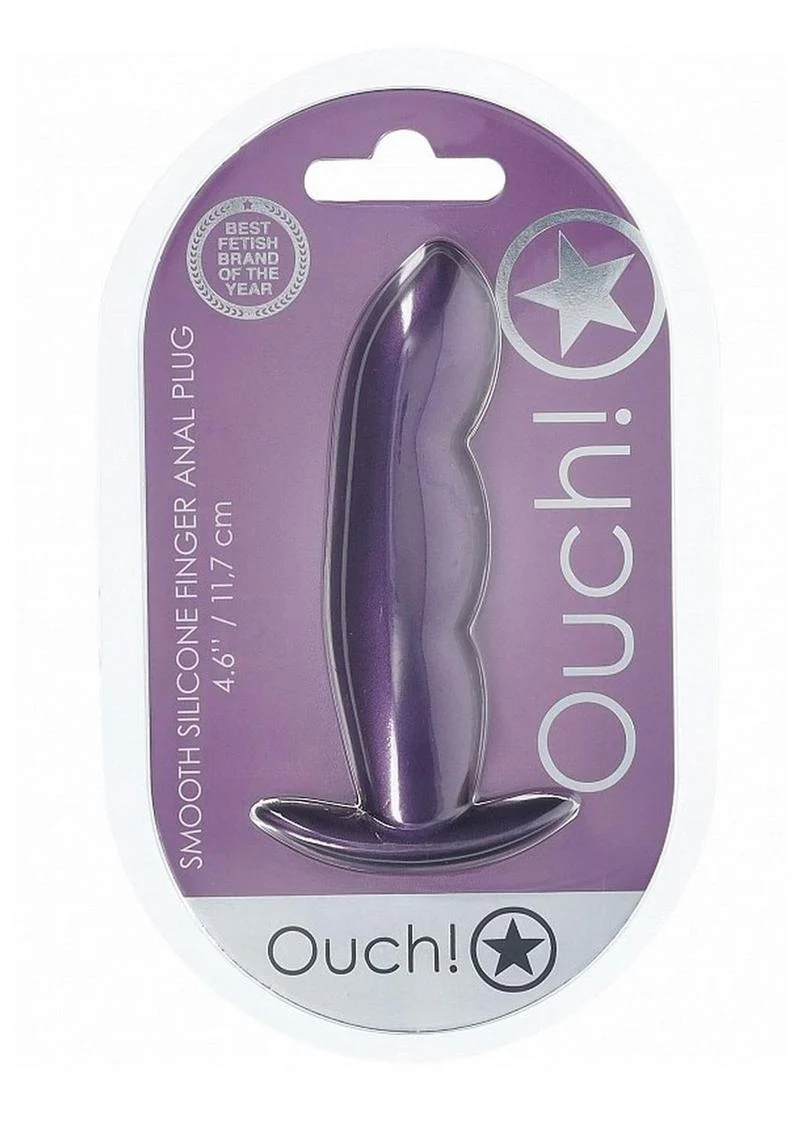 Ouch! Finger Anal Plug Silicone - Metallic - Image 2