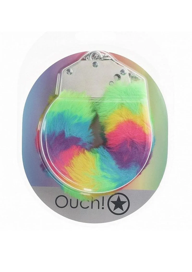 Ouch! Heavy-Duty Fluffy Handcuffs - Multicolor 1 - Image 2