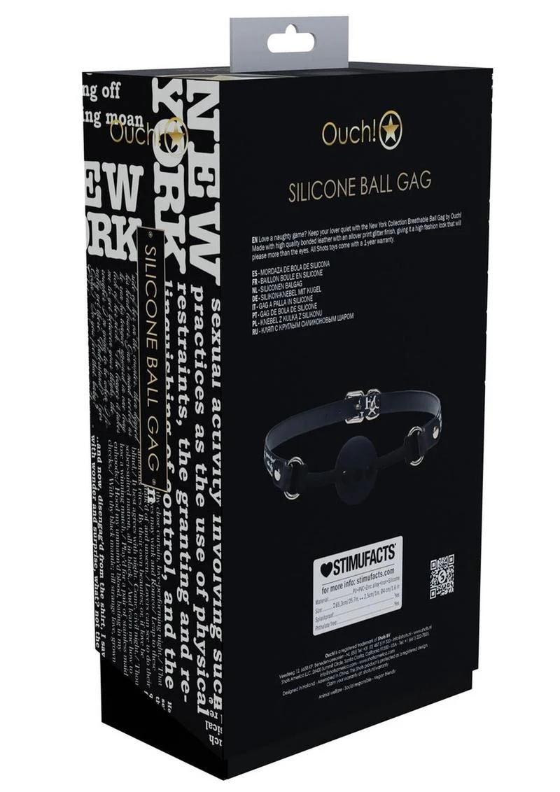 Ouch! Ny Collection Silicone Ball Gag - Image 4