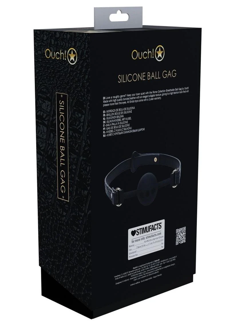 Ouch! Rome Collection Silicone Ball Gag - Image 4