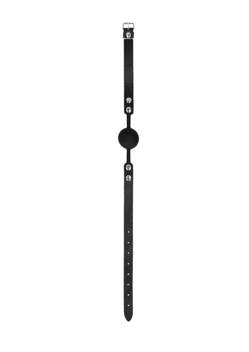 Ouch! Silicone Ball Gag with Adjustable Bonded Leather Straps - Image 3