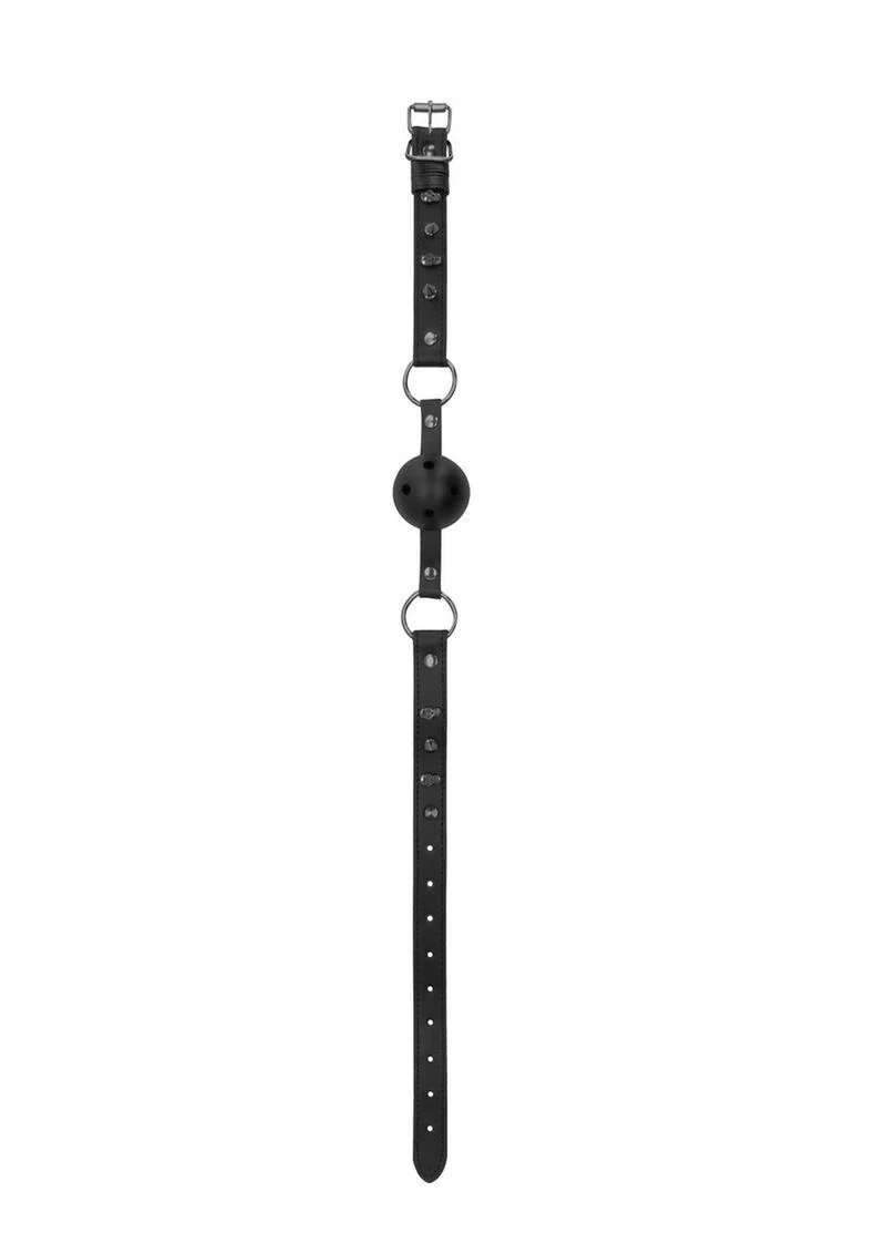 Ouch! Skulls and Bones Breathable Ball Gag Leather - Image 3