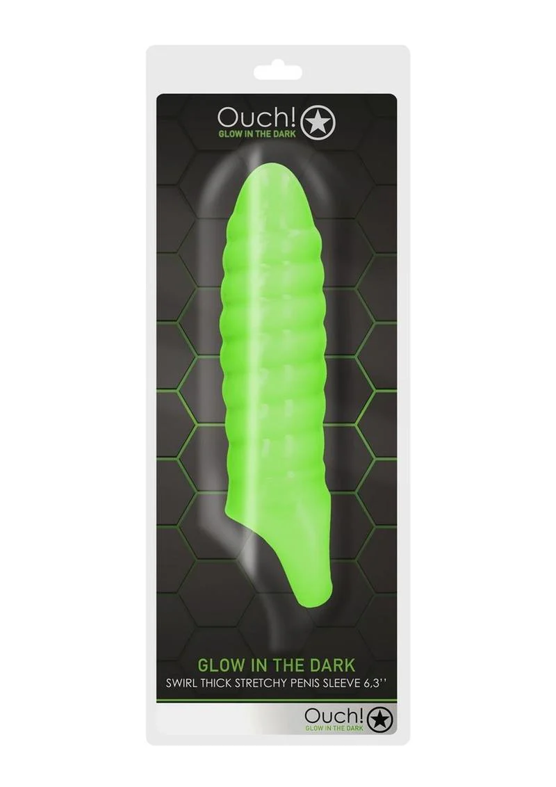 Ouch! Swirl Thick Stretchy Penis Sleeve - Image 2