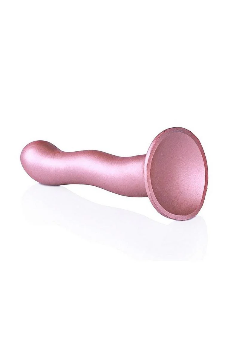 Ouch! Ultra Soft Curvy G-Spot Silicone Dildo 7in - Mettalic - Image 3