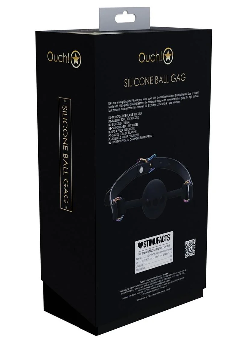 Ouch! Venice Collection Silicone Ball Gag - Image 4