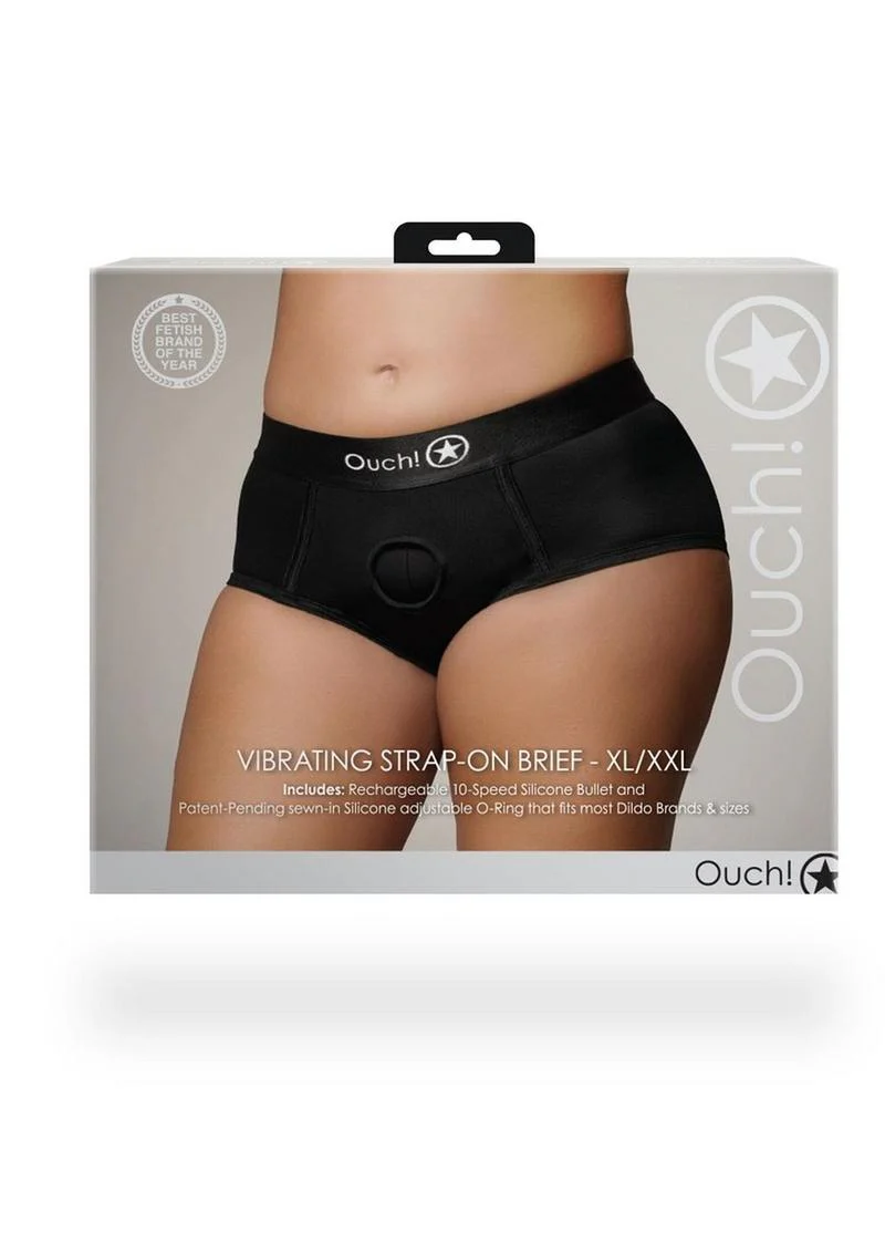 Ouch! Vibrating Strap-On Brief Rechargeable - Image 7