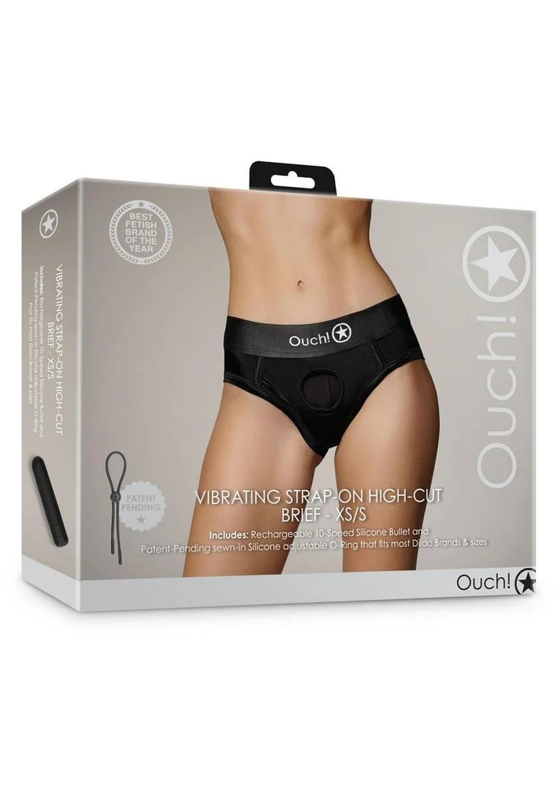 Ouch! Vibrating Strap-On High-Cut Brief Rechargeable - Image 4