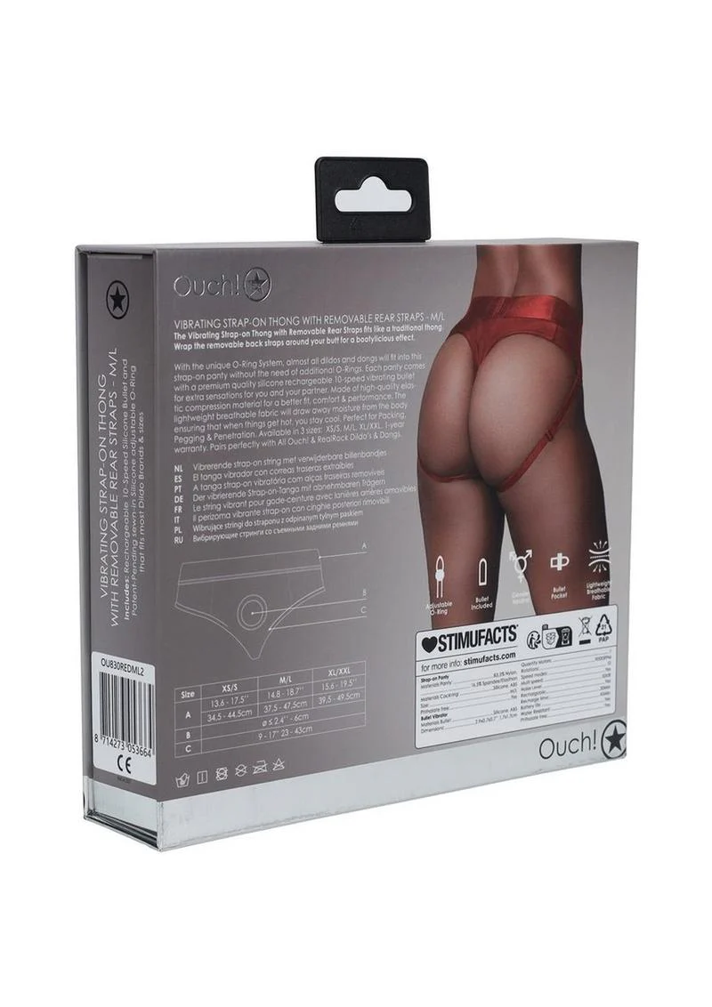 Ouch! Vibrating Strap-On Thong Rechargeable - Image 18