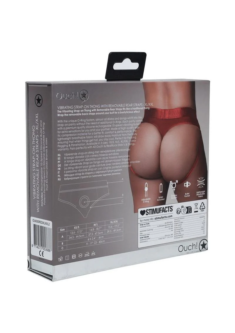 Ouch! Vibrating Strap-On Thong Rechargeable - Image 26