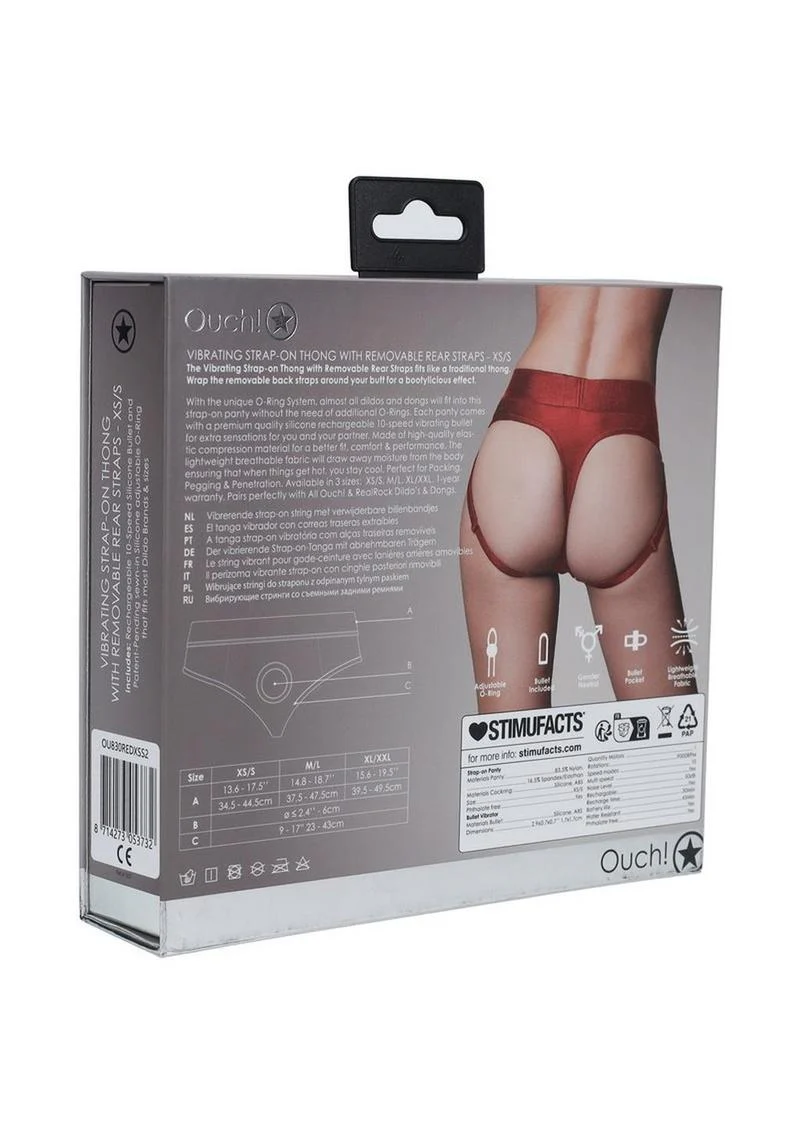 Ouch! Vibrating Strap-On Thong Rechargeable - Image 34