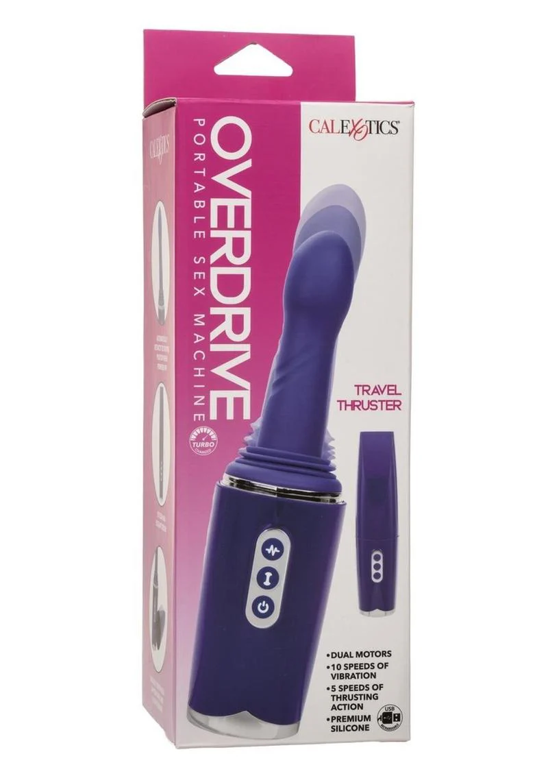 Overdrive Portable Sex Machine Travel Thruster Rechargeable Silicone Vibrator - Image 2