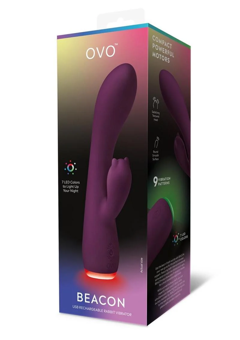 OVO Beacon Rechargeable Silicone Dual Stim Vibrator - Image 2