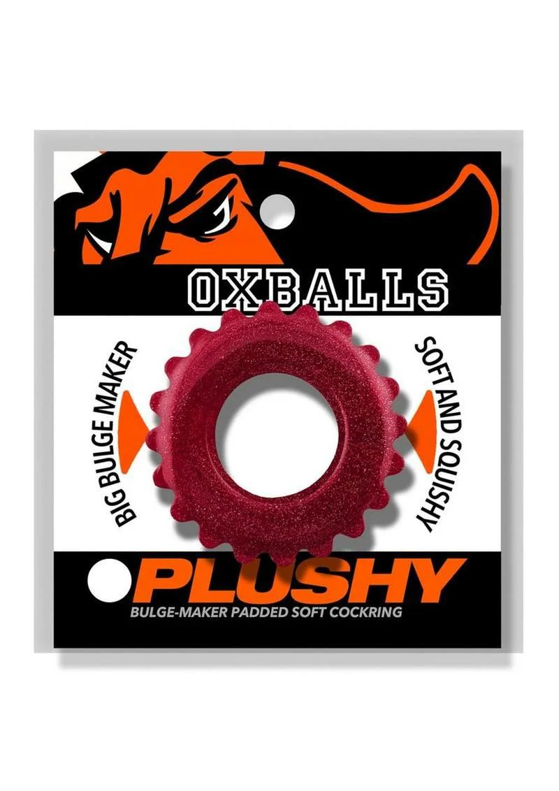 Oxball Plushy Single Cock Ring - Cherry Lips - Image 2