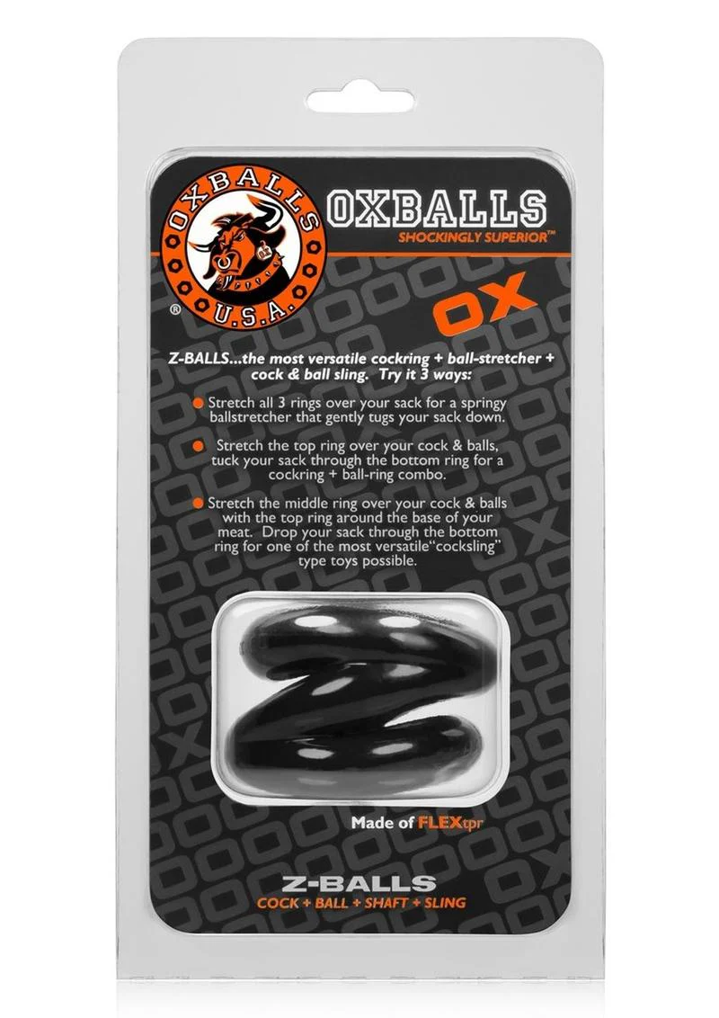 Oxballs Atomic Jock Z-Balls Cock Ring and Ball Stretcher - Image 4