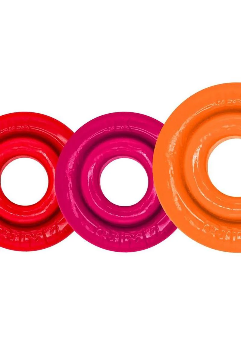Oxballs Rimringz Multi Size Cock Rings (3 Pack) - Fire Hots - Image 3