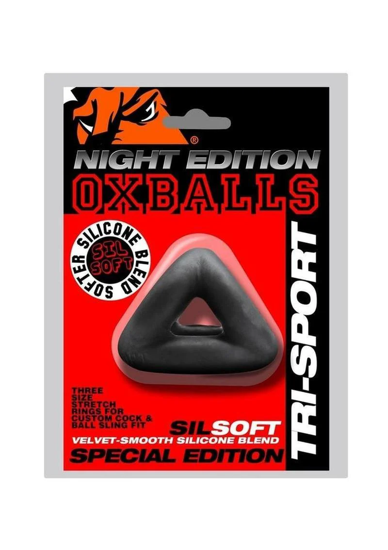 Oxballs Tri-Sport 3 Ring 3 Sized Cock Sling Night Edition - Image 2