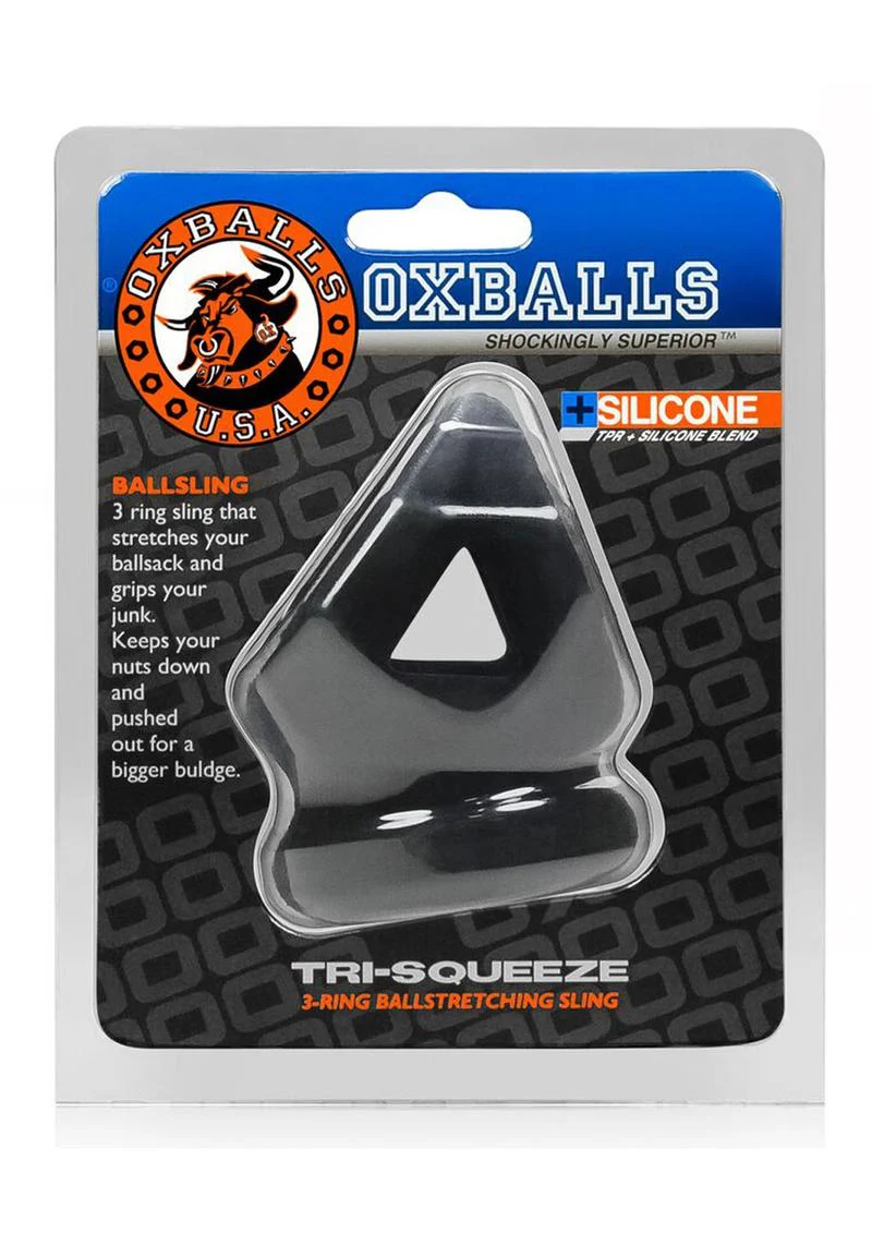Oxballs Tri-Squeeze Silicone 3-Ring Ball Stretching Sling - Image 4