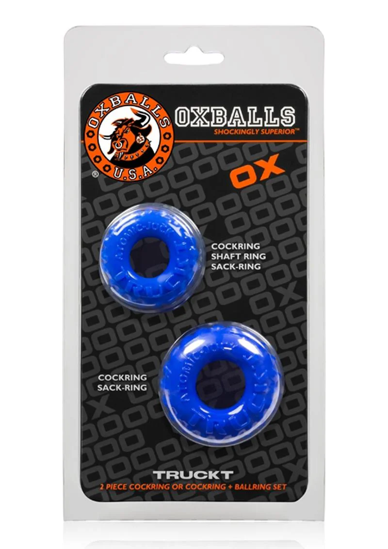 Oxballs Truckt Cock Ring (2 Pack) - Police - Image 2