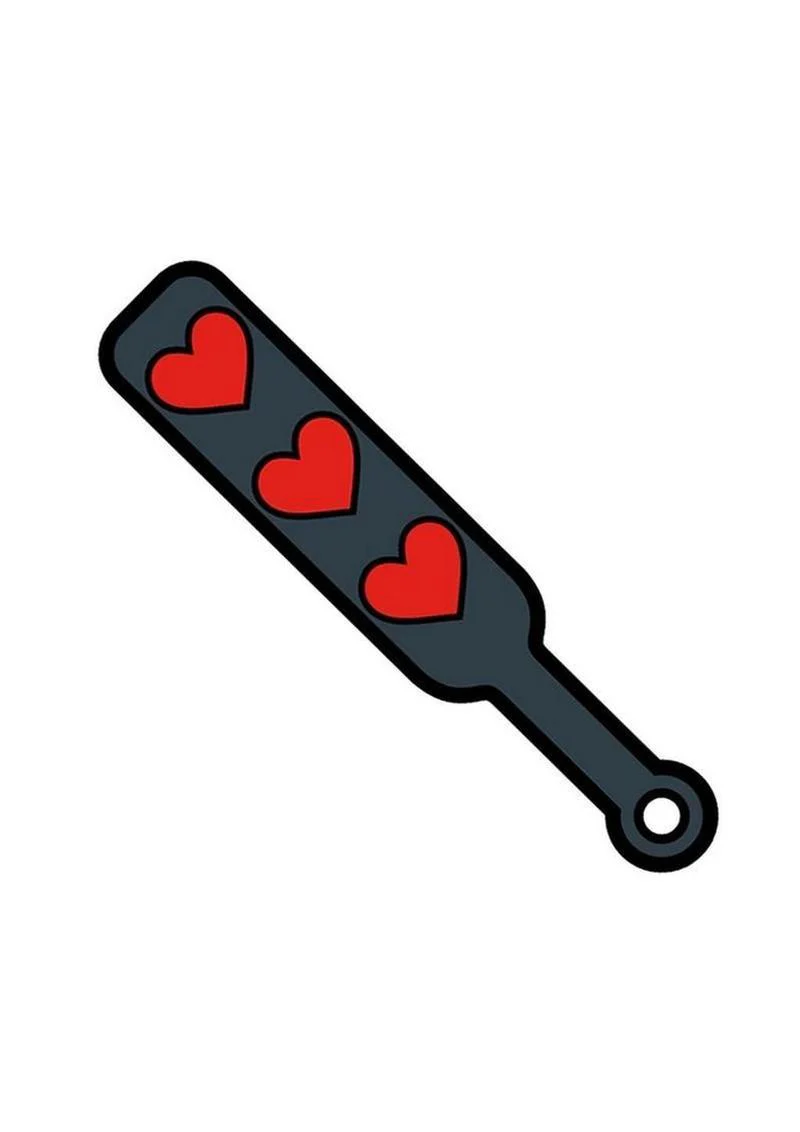 Paddle Hearts Enamel Pin - Image 2