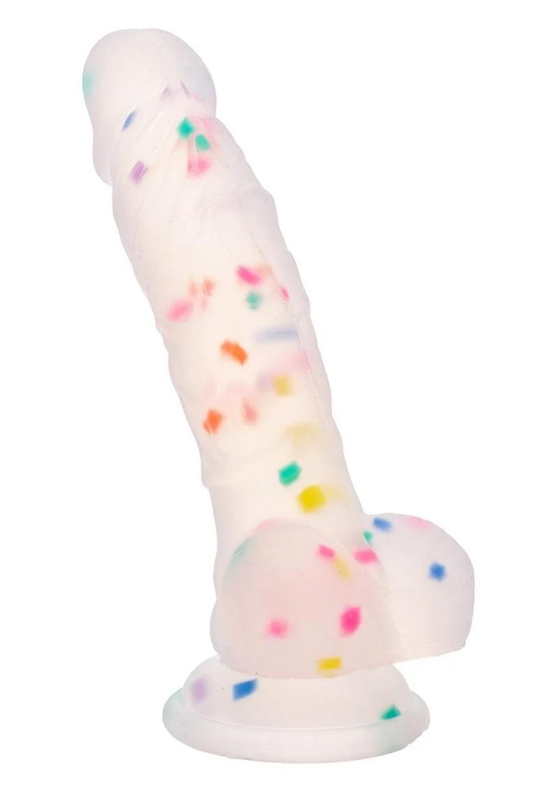 Party Boy Silicone Studs Dong with Suction Cup 5.25in Insert