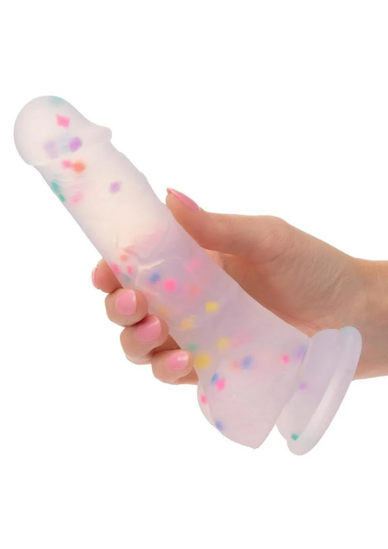 Party Boy Silicone Studs Dong with Suction Cup 5.25in Insert - Image 3