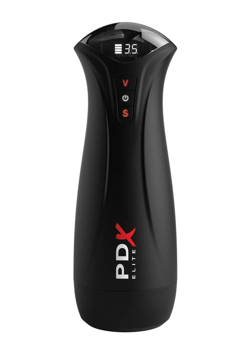 Pdx Elite Fap-Gasm Rechargeable Male Masturbator - Black/Frosted - Image 3