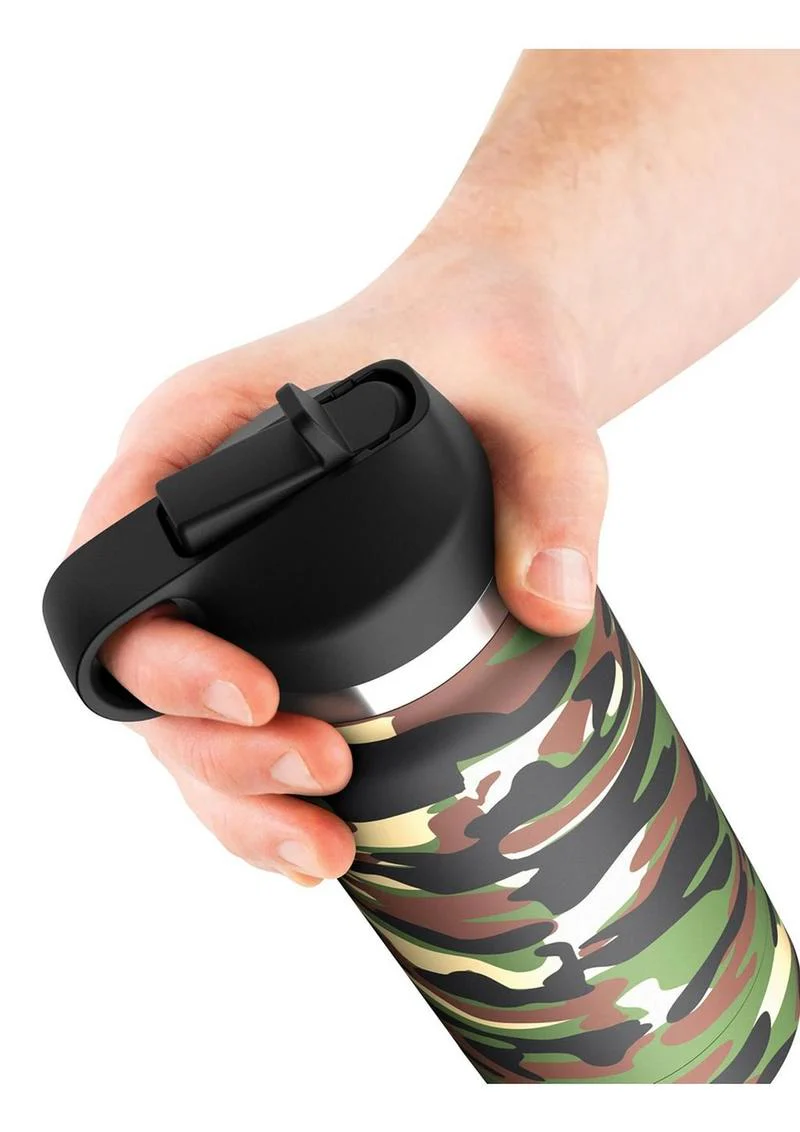 Pdx Plus Fap Flask Happy Camper Stroker - Frosted/Camo - Image 3