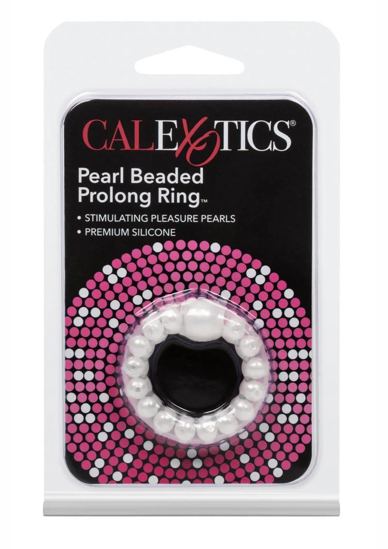 Pearl Beaded Prolong Silicone Cock Ring - Image 6