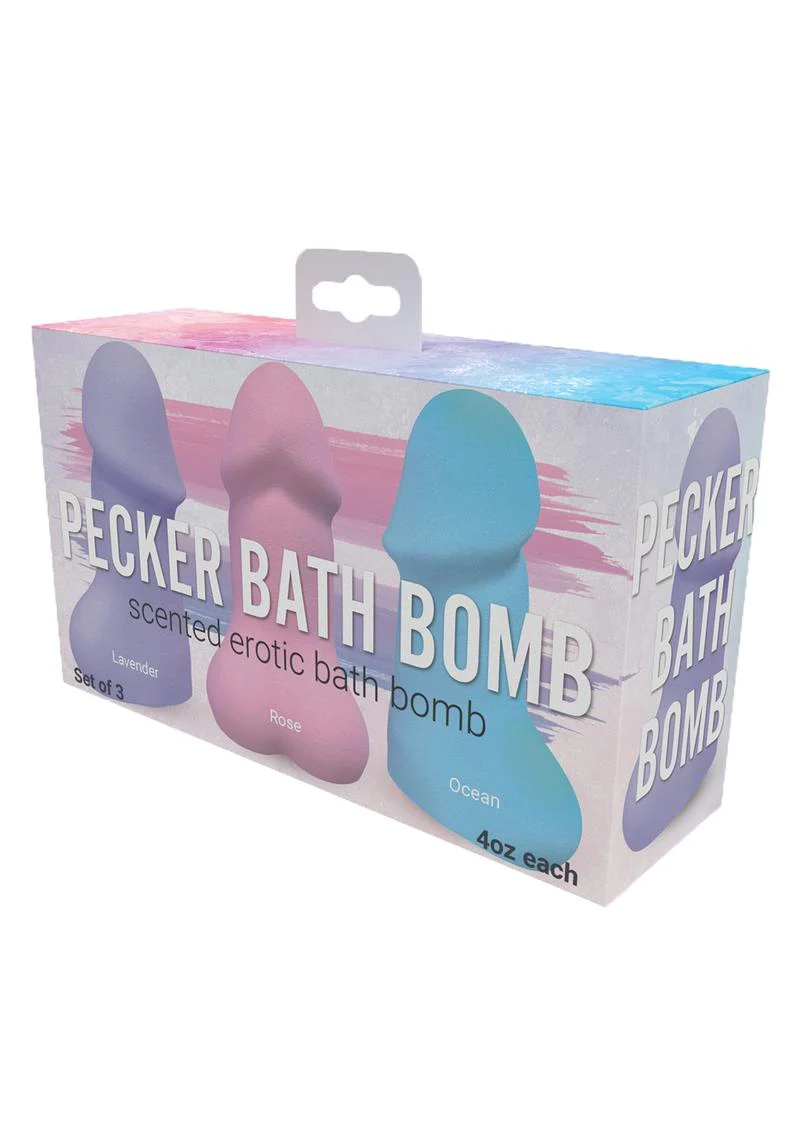Pecker Bath Bomb Scented Erotic Bath Bomb Set Of 3 Assorted Colors 4 Ounce Each - Image 2