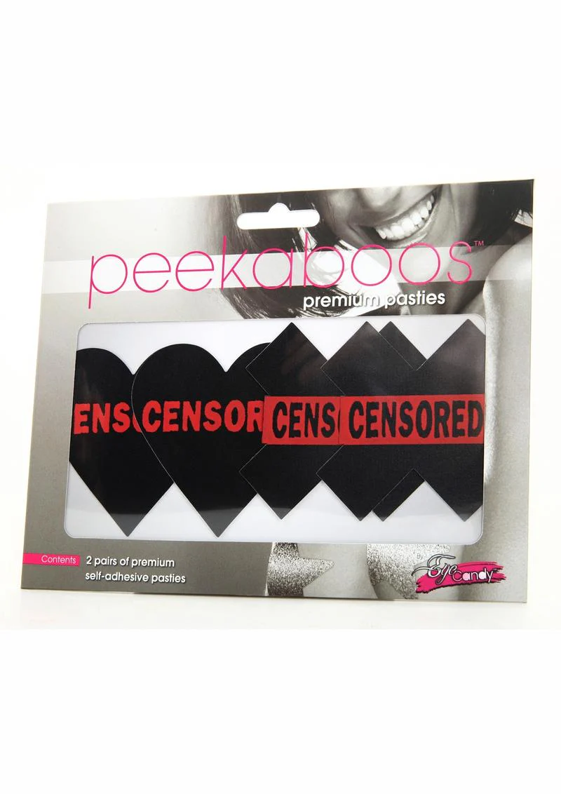 Peekaboo Censored Hearts and X Pasties - Image 2
