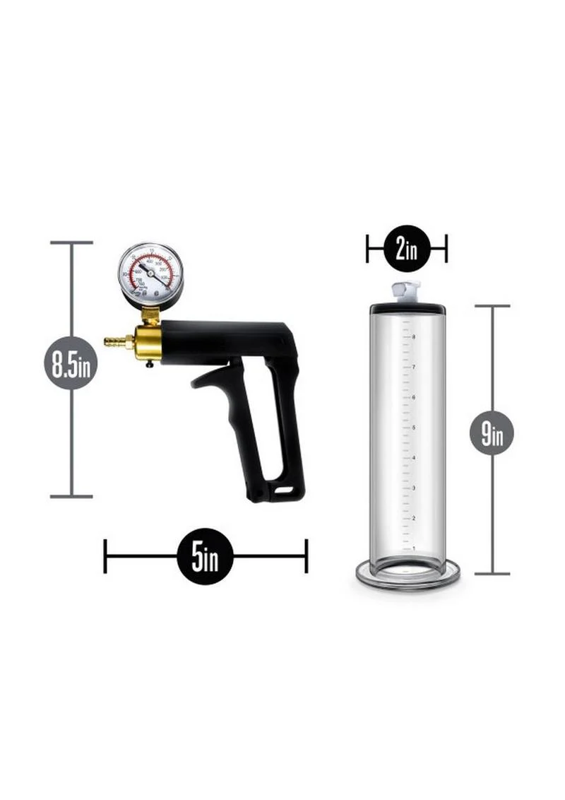 Performance Vx7 Vacuum Penis Pump with Brass Trigger and Pressure Gauge - Image 4