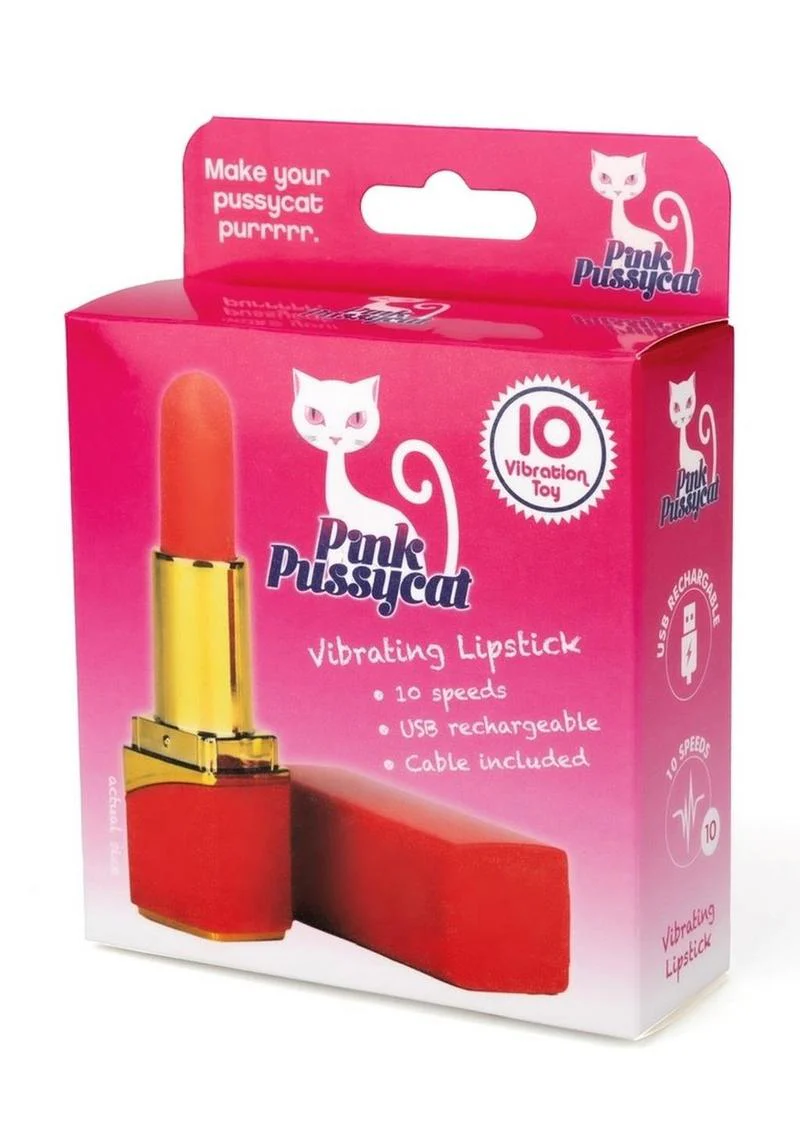 Pink Pussycat Rechargeable Vibrating Lipstick - Image 2