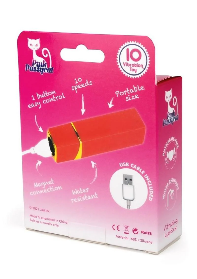 Pink Pussycat Rechargeable Vibrating Lipstick - Image 4