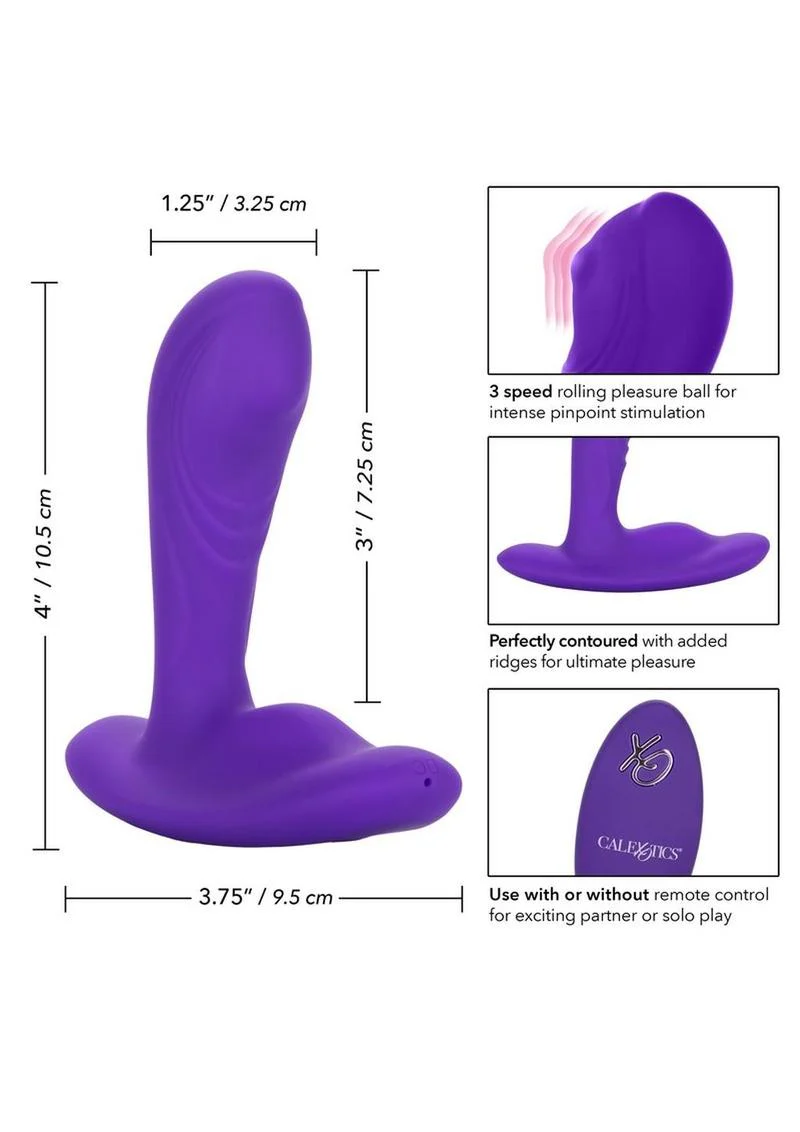 Pinpoint Pleaser Silicone Rechargeable P-Spot Vibrator with Remote Control - Image 4
