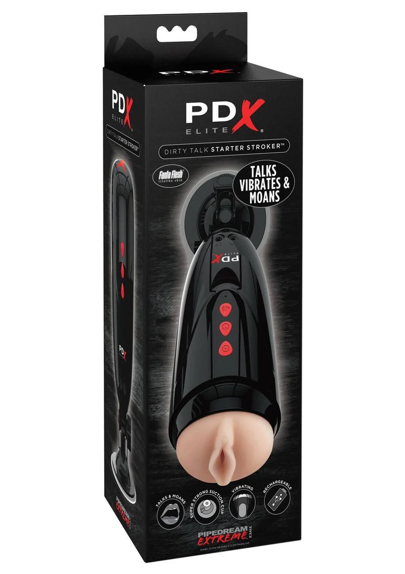 Pipedream Extreme Elite Rechargeable Dirty Talk Starter Masturbator - Pussy - Image 2