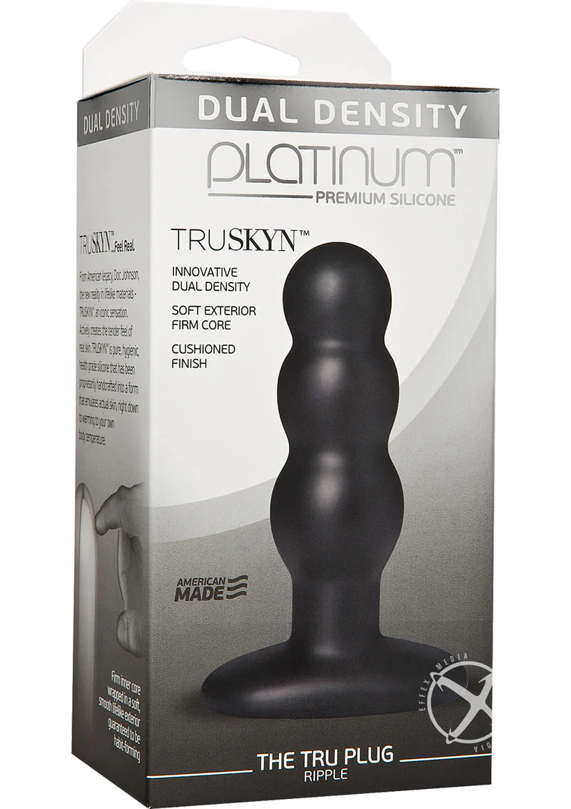 Platinum Premium Silicone - Dual Density Truskyn The Tru Anal Plug - Ripple - Image 2