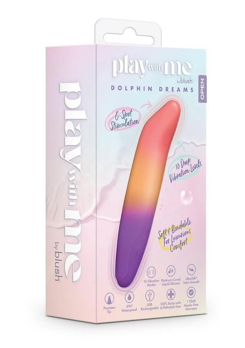 Play with Me Dolphin Dreams Rechargeable Silicone G-Spot Bullet Vibrator - Image 2