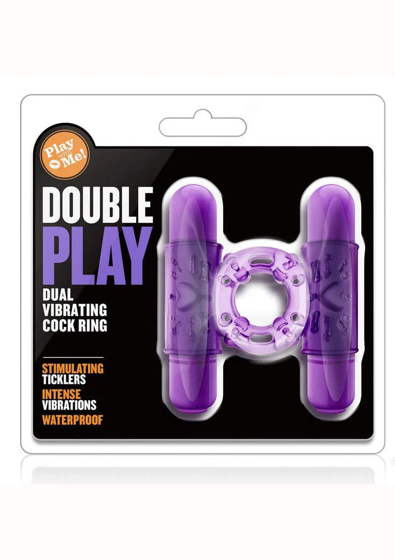 Play with Me Double Play Dual Vibrating Cock Ring - Image 2